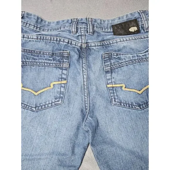Buffalo David Bitton Jeans Girls 16 Blue Denim Stretch Mid Rise Straight Leg - Picture 9 of 10